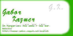 gabor kazmer business card